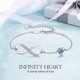 thumbnail image 3 of Pulsera con dijes DE símbolo DE corazón infinito para mujer plata DE ley 925 YONGSHENG, 3 of 5