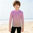 thumbnail image 2 of YAYUBA Girls Long Sleeve Swimsuit Upf 50+ Sun Protection Rash Guard Swim Shirt Quick Dry Youth Water Shirts for Beach Pool, 2 of 6