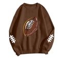 thumbnail image 2 of TaTaai Women Baseball Print Crew Neck Long Sleeve Drop Shoulder Top Hoodie Ladies Spring Autumn Daily Commute Street Wear Soft Comfortable No Fading Machine Washable Stylish Top Gift, 2 of 4