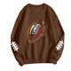 thumbnail image 2 of TaTaai Women Baseball Print Crew Neck Long Sleeve Drop Shoulder Top Hoodie Ladies Spring Autumn Daily Commute Street Wear Soft Comfortable No Fading Machine Washable Stylish Top Gift, 2 of 4