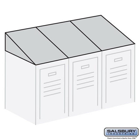 Salsbury  15 x 15 in. Sloping Hood for Up to 3 Metal Locke - Blue