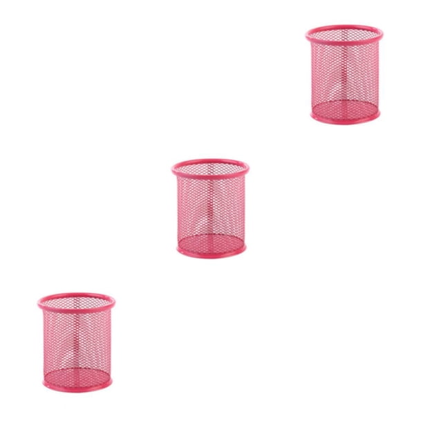 Methold Mesh Metal Pen Holder Pot Smooth Table Office Edge Eraser Stationery Caddy Organizer Holders Fashion Desk Ruler Container Type1 NO1