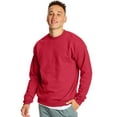 thumbnail image 1 of Hanes Mens EcoSmart Fleece Sweatshirt 2-Pack, 2XL, Deep Red, 1 of 7