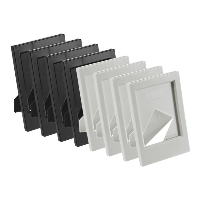 Uxcell 8 Pcs Mini Cadres Photo 2.4 x 3.6 Pouces Rectangulaire Petit Support de Cadre Photo, Multicolore
