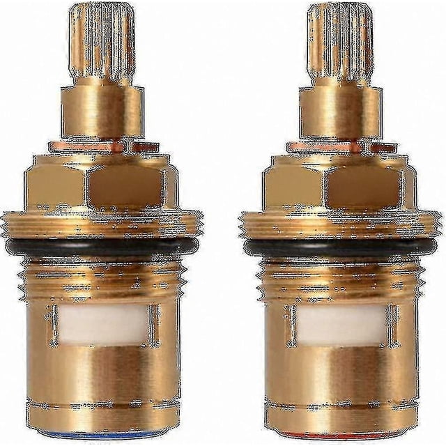 Ceramic Disc Cartridge Pair for Hot and Cold Water Mixer Tap G1/2", Bathroom and Kitchen Faucet Replacement