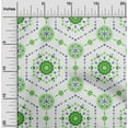 thumbnail image 1 of oneOone Viscose Jersey Green Fabric Dot|Heart & Hexagon Shape Geometric Diy Clothing Quilting Fabric Print Fabric By Yard 60 Inch Wide, 1 of 5