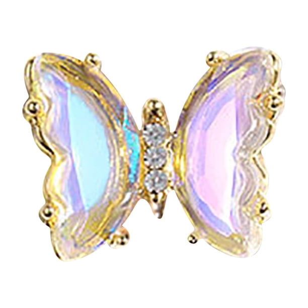 Accesorios para decoración de uñas, joyería para decoración de uñas, hielo, metal transparente, uñas de cristal tridimensionales, diamantes de imitación, cristal tridimensional.