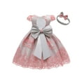 thumbnail image 3 of FOCUSNORM Petites Filles Maille Princesse Robe Dentelle Bord Formel Jupe + Couvre-Chefs, 3 of 7