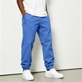 thumbnail image 7 of Mens Active Athletic Casual Jogger Running Sweatpants Wide Leg Elastic Waist Drawstring Athletic Loose Jogger Workout Sweat Pants, 7 of 7