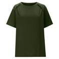 thumbnail image 4 of Womens Tops 2025 Fashion Plus Size Button Short Sleeve V-neck Casual T-shirt Loose Shirt Short Sleeve V-neck Top/shirt, 4 of 9