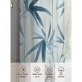 thumbnail image 3 of Blue Botanical Sheer Curtains for Living Room Bedroom Spring Pastoral Summer Leaf Sheer Curtains 96 Inch Long 2 Panels Set Light Filtering Curtain Window Treatments Drapes for Dining Room, 3 of 6