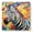 Color1857, variant on Bathroom Scale, Highly Accurate Digital Body Scale,Precisely Measures Weight up to 400 lbs-Colorful Zebra Painting With Array Of Vibrant Colors