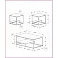 thumbnail image 5 of 3-Piece Coffee & End Table Set, Brown Laminate Black Metal, Space-Saving Contemporary Living Room Furniture with Storage, 5 of 5