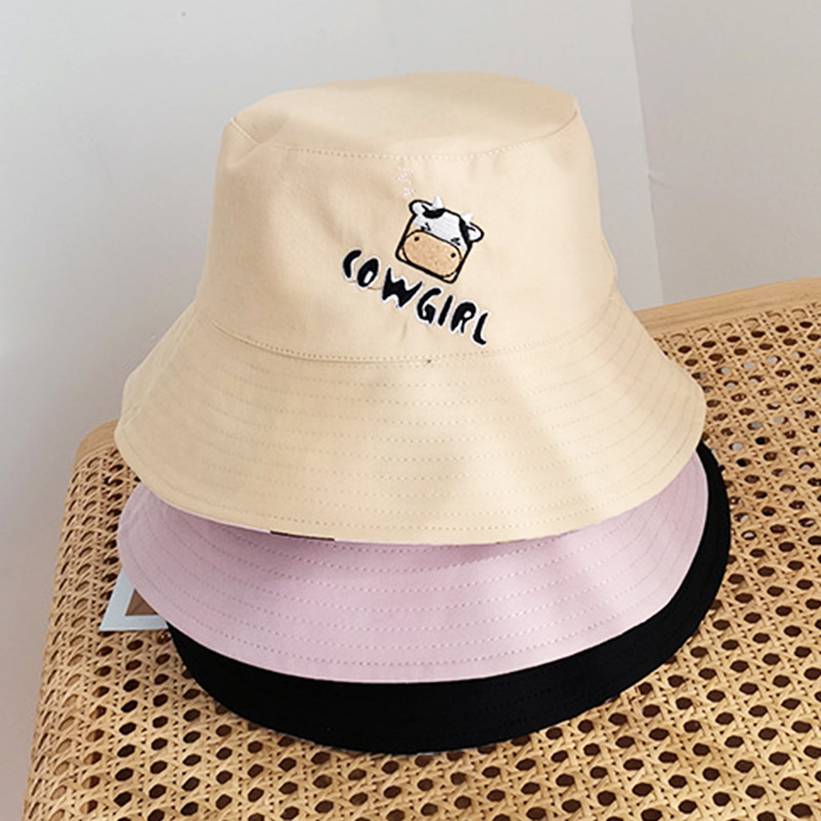 XWQ Bucket Hat Anti-UV Double-Side-Wear 