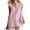 Pink, variant on Women Sleeveless Henley Tunic Tops Linen Look Button Front Long Blouse Casual Loose Flowy Summer Shirt