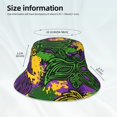 thumbnail image 3 of Fotbe Mardi Gras7 Sombrero Tipo Pescador con Estampado – Sombrero de Sol de Algodón de Moda para Playa, Golf, Pesca, 3 of 6