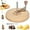 A-A, variant on Cheese Curler Wheel, Stainless Steel Cheese Curler Flower Maker Wheel Slicer with Punch Tool, Handheld Cheeses Shaver Wooden Base, for Cheeses, Chocolate (B-A)