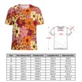 thumbnail image 2 of Nostalgic Vintage Floral Women's Short Sleeve T-Shirt Crew Neck Casual Summer Trendy Loose Fit Tops, 2 of 6