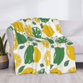 thumbnail image 4 of Throw Blanket for Couch, Cute Limes Yellow Green Leaves Super Soft Fuzzy Comfy Warm Throw Blanket, Cuteness Lightweight Cozy Plush Flannel Blanket & Throws for Sofa and Bed All Season, 4 of 5