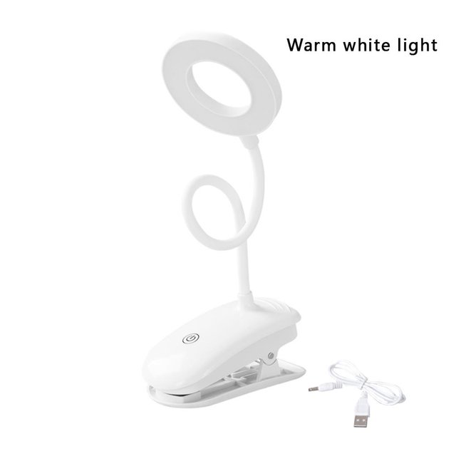 Bewildely LED USB Lámpara de escritorio flexible Clip Plegable Dormitorio Cabecera Leer Estudio Luz Protección ocular Lámpara de Iluminación y accesorios No.01 Bewildely HA000617-01B