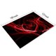 thumbnail image 4 of Juego De 4 Manteles Individuales Con Círculos Rojos Abstractos, Líneas De Círculos Rojos, Manteles Individuales Negros, Resistentes Al Calor Para Mesa De Comedor, Antideslizantes, 18.0 X 12.0 In, 4 of 5