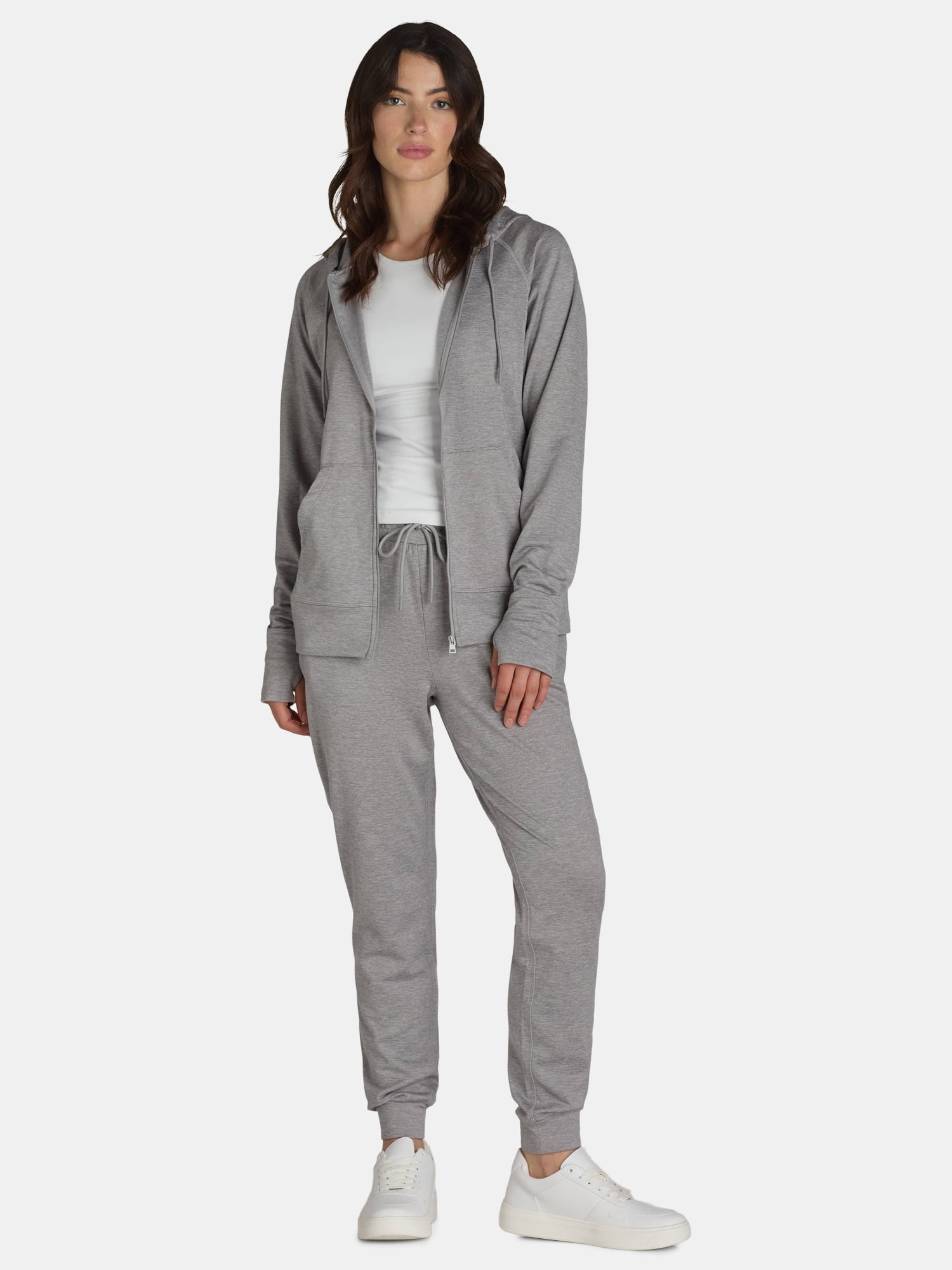 Athletic Works Women's and Women's Plus ButterCore Zip-Up Hoodie, Sizes XS-4X