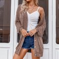 thumbnail image 2 of Women's Cardigan Sweater Button Up Long Sleeve Oversized Knit Cardigan Open Front Loose Outerwear, 2 of 5