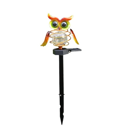 PAVEOS Garden Decorative Lights Solar Fake Owl Garden Lights LED Decoy Owl Lamp Auto On/Off Owl Night Multi-color A