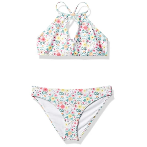 Splendid Girls' Spellbound HI Neck Bra Set, Multi, 14