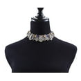 thumbnail image 4 of Women's Short Necklace Full Of Diamonds Exaggerated Flower Necklace, 4 of 5