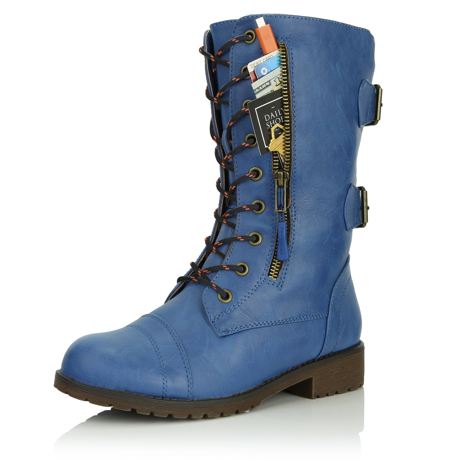 teal camo boots