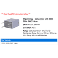 thumbnail image 2 of Wiper Relay - Compatible with 2003 - 2006 GMC Yukon 2004 2005, 2 of 2