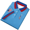thumbnail image 3 of Men's USA 250th Anniversary Polo Shirt We The People Patriotic Flag Short Sleeve Golf Tee, 3 of 6