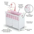 thumbnail image 4 of Cabinet Doll Crib with Gingham Bedding and Free Personalization Kit - White/Pink, 4 of 12