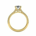 thumbnail image 4 of Brilliant Round Cut Moissanite Diamond Ring in 18K White Gold Plated/Engagement Promise Ring/Dainty Gold Ring/Moissanite Jewelry/Forever Moissanite Ring, 4 of 4