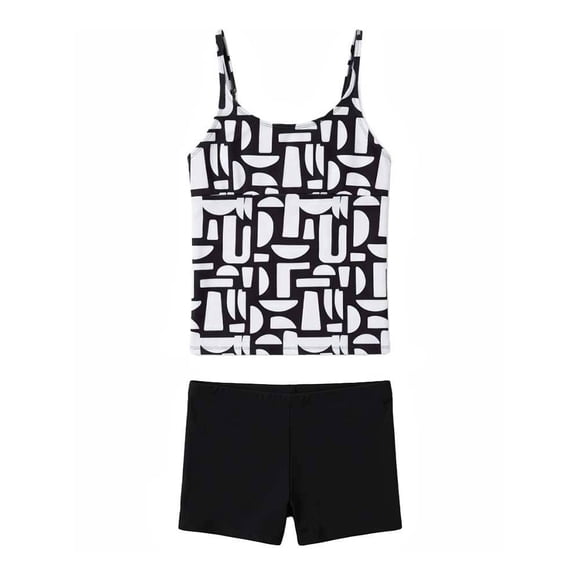 Tankini Ocean Pacific para Mujer Tirantes Negro Talla EG 2 Piezas
