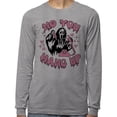 thumbnail image 2 of No You Hang up Ghost Long Sleeve Shirt Unisex Small Grey, 2 of 5