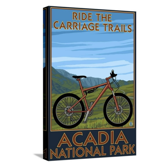 Art.com Acadia National Park, Maine - Ride the Carriage Trails Stretched Canvas Print Wall Art by Lantern Press, 12" x 18"
