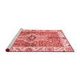 thumbnail image 2 of Ahgly Company Machine Washable Indoor Round Abstract Red Modern Area Rugs, 8' Round, 2 of 4