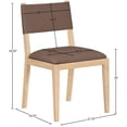 thumbnail image 2 of Bowery Hill Contemporary Brown Vegan Leather Dining Side Chair (Set of 2), 2 of 10