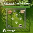 thumbnail image 4 of Ironovahome Large Outdoor Dog Kennel with Waterproof UV-Resistant Cover, Heavy-Duty Galvanized Steel Metal Frame, Wire Mesh & Security Lock, Dog Kennel Run Pet Enclosure for Outdoor, 4 of 8