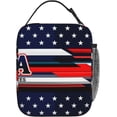 thumbnail image 3 of Lunch Box Insulated Lunch Bag Small Lunch Bag Reusable Adults Tote Bag Lunch Box For Adult Men Women (Modern USA American Flag Pattern), 3 of 6