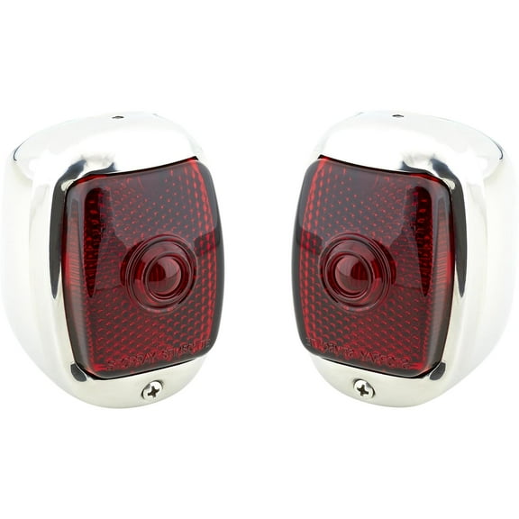 1937-1938 Chevy Red Tail Light Assembly, Left and Right Pair