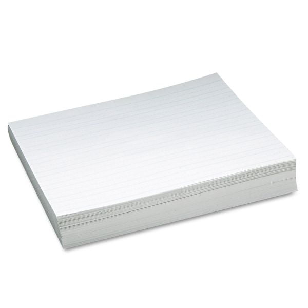 Pacon SkipALine Ruled Newsprint Paper, 3/4" TwoSided Long Rule, 8.5