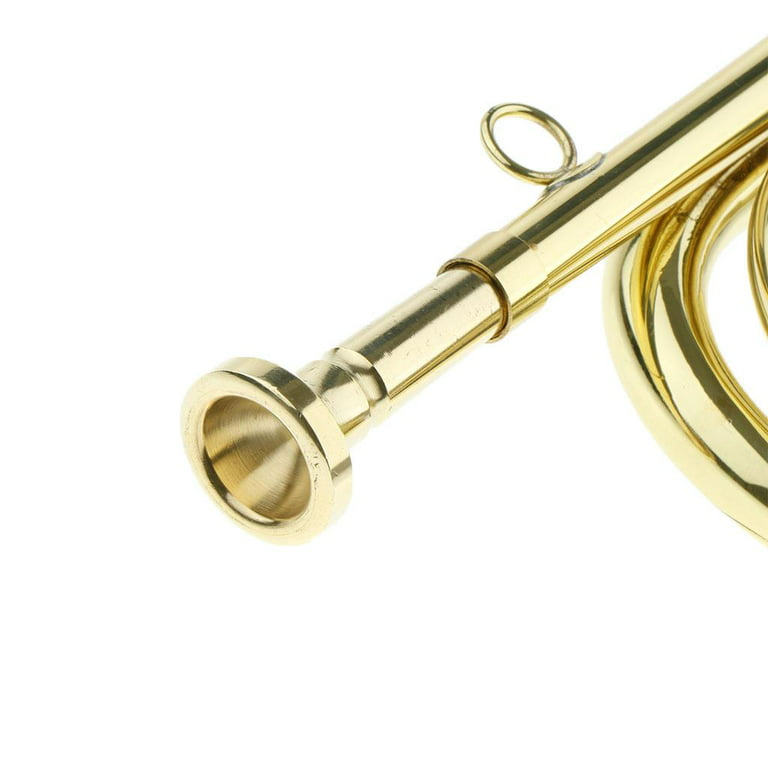 1 Piece Golden Students Trumpet Bugle Brass Instrument, Golden, 32 . 5 x 11  . 5cm, as described 
