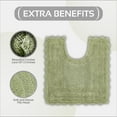 thumbnail image 6 of Better Trends 20" x 20" U-Shape Toilet Rug 100% Cotton Tufted Bathroom Rug, Contour Mat, Water Absorbent, Reversible, Machine Washable, (Sage) Lilly Crochet Collection, 6 of 7