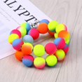 thumbnail image 2 of Bead Necklace Beautiful Rainbow Color Decor Acrylic Necklace for Festival Carnival Party, 2 of 3