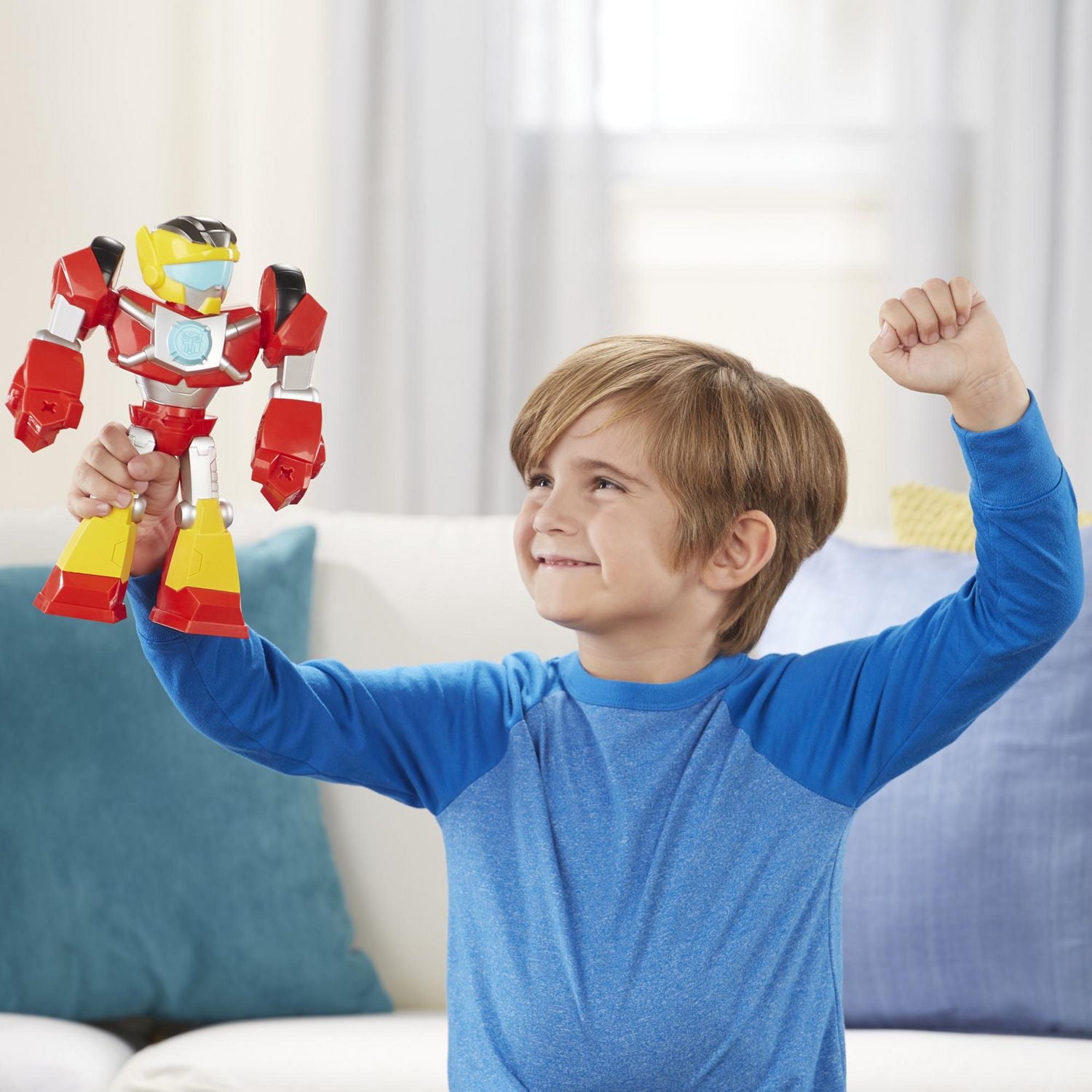 Playskool Heroes Transformers Rescue Bots Academy Mega Mighties - Figurine de robot Hot Shot