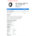 thumbnail image 2 of Water Pump Pulley - Compatible with 1985 - 1995 Cadillac DeVille 1986 1987 1988 1989 1990 1991 1992 1993 1994, 2 of 2
