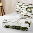 thumbnail image 4 of Feelyou Largemouth Bass Fishing Quilt Full for Men, Natural Stream Marine Full Bedspread Sets, Green, 3-Piece, 4 of 7